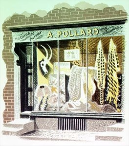 Der Kürschner, gedruckt von der Curwen Press, aus High Street, von J.M. Richards, veröffentlicht von Country Life