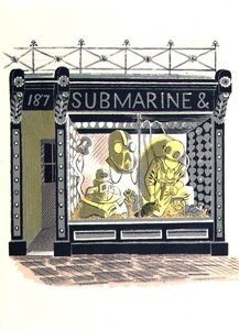 Die Marine-Lieferanten, gedruckt von der Curwen Press, aus High Street, von J.M. Richards, veröffentlicht von Country Life, 1938 (Satz von 24)