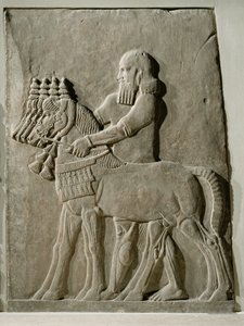 Ein Diener führt die königlichen Pferde von Erich Lessing