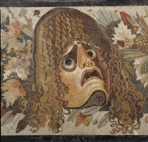 Girlande mit Masken, Blättern und Früchten von Erich Lessing