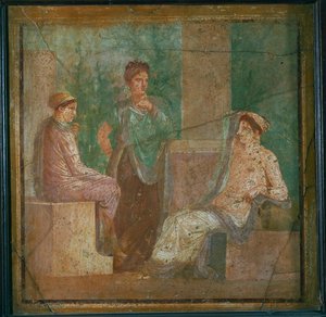 Nymphe konsultiert das Orakel von Erich Lessing