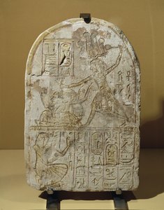 Pharao Ramses II. schlägt Gefangene. Stele gewidmet