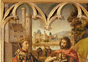 Retabel des Parlaments von Paris: Heiliger Ludwig, Johannes der Täufer, Heiliger Dionysius, Karl der Große von Erich Lessing