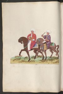 Türkische Hochzeitszeremonie: Musiker mit Schlaginstrumenten zu Pferd von Erich Lessing