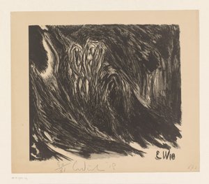 Abstrakte Komposition von Erich Wichmann (signed by artist)