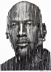 Abstraktes Liniengesicht