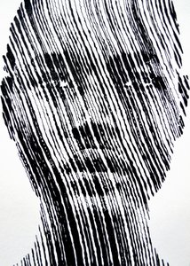 Abstraktes Linienporträt
