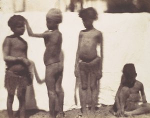 [Kinder aus dem Dorf Kalabshah, Nubien], 1852