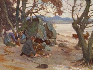 Mittagspause am Loch Awe von Ernest Edward Briggs