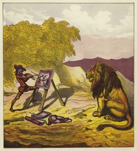 John Bold malt den Löwen von Ernest Henry Griset