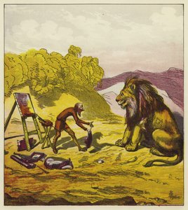 John Bolds Begegnung mit einem Löwen von Ernest Henry Griset
