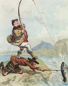 Mr. Lovejoys Urlaubsausflug in die Highlands zum Lachsfischen, aus einer Serie von acht