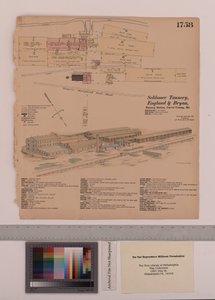Schlosser-Gerberei, England und Bryan-Gerbereistation, Maryland, Hexamer General Surveys, 1883 von Ernest Hexamer