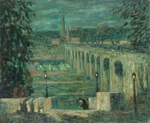 High Bridge bei Nacht, New York City, um 1910-1920