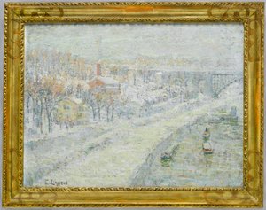 Winterlandschaft: Washington Bridge, ca. 1907-10 von Ernest Lawson