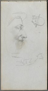 Skizzenbuch, Seite 14: Figuren von Jean Louis Ernest Meissonier