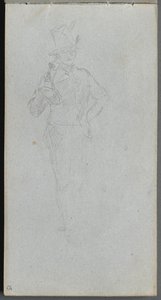 Skizzenbuch, Seite 15: Studie eines Soldaten von Jean Louis Ernest Meissonier