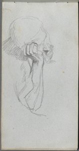 Skizzenbuch, Seite 16: Melancholische Figur