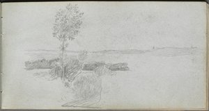 Skizzenbuch, Seite 28: Landschaftsstudie