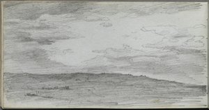 Skizzenbuch, Seite 34: Landschaftsstudie
