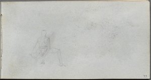 Skizzenbuch, Seite 77: Figurenstudie von Ernest Meissonier