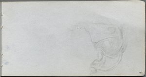 Skizzenbuch, Seite 93: Studie eines Sattels von Ernest Meissonier