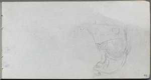 Skizzenbuch, Seite 93: Studie eines Sattels von Jean Louis Ernest Meissonier