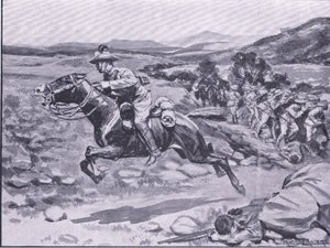 Die Gefangennahme der Leibwache: Leutnant Batemans gewagter Überfall, Illustration aus After Pretoria: The Guerilla War, 1902