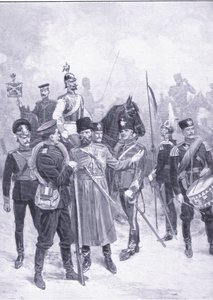 Typen russischer Soldaten, Illustration aus Cassells Geschichte des Russisch-Japanischen Krieges Band 1, ca. 1900 von Ernest Prater