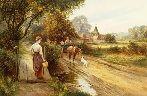 Eine Begegnung auf der Straße, ca. 1900 von Ernest Walbourn