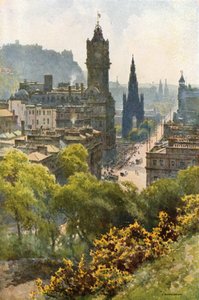 Princes Street vom Calton Hill von Ernest William Haslehust