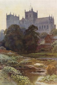 Ripon Münster vom Fluss von Ernest William Haslehust
