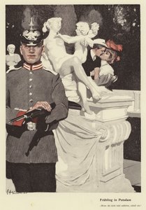 Frühling in Potsdam (Farblithographie) von Ernst (after) Heilemann