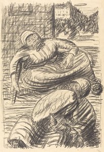 Straße in Warschau von Ernst Barlach