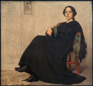 Sitzende Frau