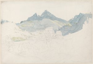 Berchtesgaden mit dem Watzmann im Hintergrund von Ernst Fries