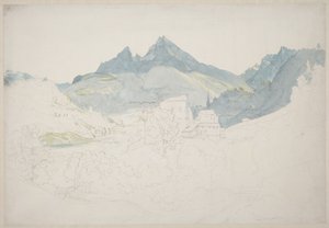 Berchtesgaden mit dem Watzmann im Hintergrund von Ernst Fries