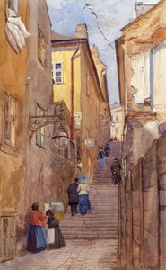 Die Bettlerstiege in Wien-Mariahilf von Ernst Graner