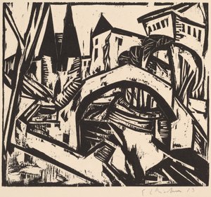 Flussufer bei Elisabeth Berlin von Ernst Ludwig Kirchner