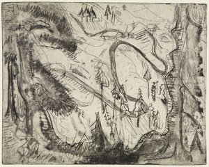 Bergweg, von oben gesehen von Ernst Ludwig Kirchner