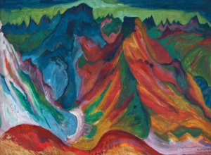 Die Berge Weissfluh und Schafgrind