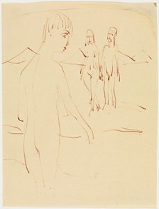 Drei stehende Akte im Freien von Ernst Ludwig Kirchner