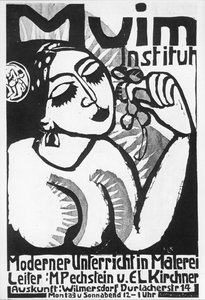 Ernst Ludwig Kirchner: Muim-Institut (Holzschnitt) von Ernst Ludwig Kirchner