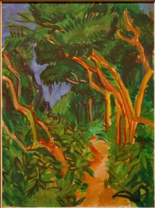 Fehmarnlandschaft, Waldweg von Ernst Ludwig Kirchner