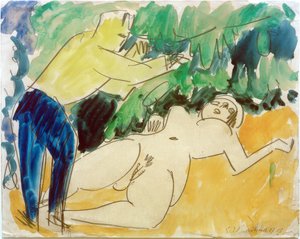 Maler und Modell von Ernst Ludwig Kirchner