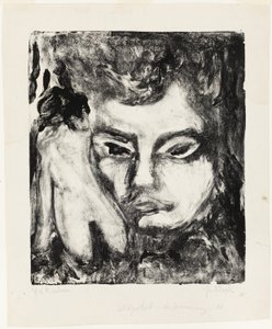 Männerkopf mit Akt von Ernst Ludwig Kirchner