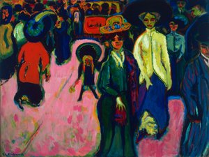 Straße, Dresden von Ernst Ludwig Kirchner