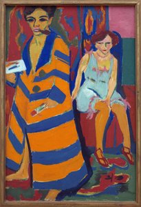 Selbstporträt mit Modell von Ernst Ludwig Kirchner