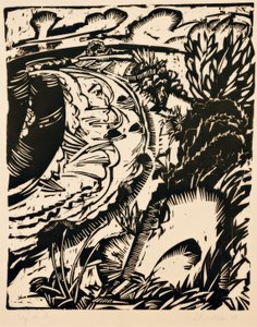 Steilküste mit runder Bucht von Ernst Ludwig Kirchner