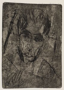 Straßenbiegung/Porträt Wilhelmine Julow I von Ernst Ludwig Kirchner